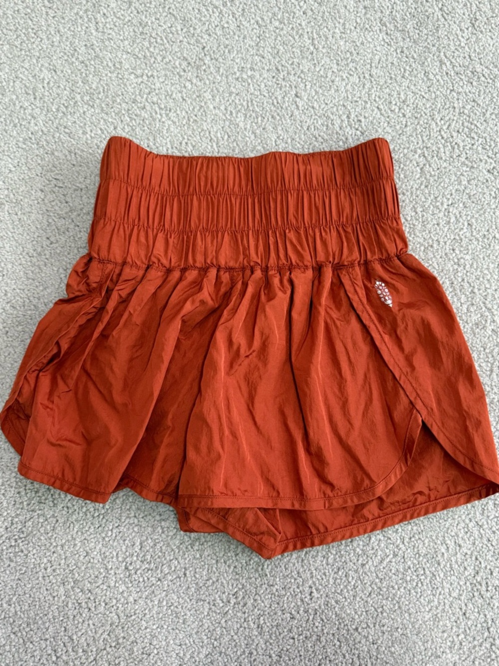 FP Movement High-Rise Rust Orange Athletic Shorts